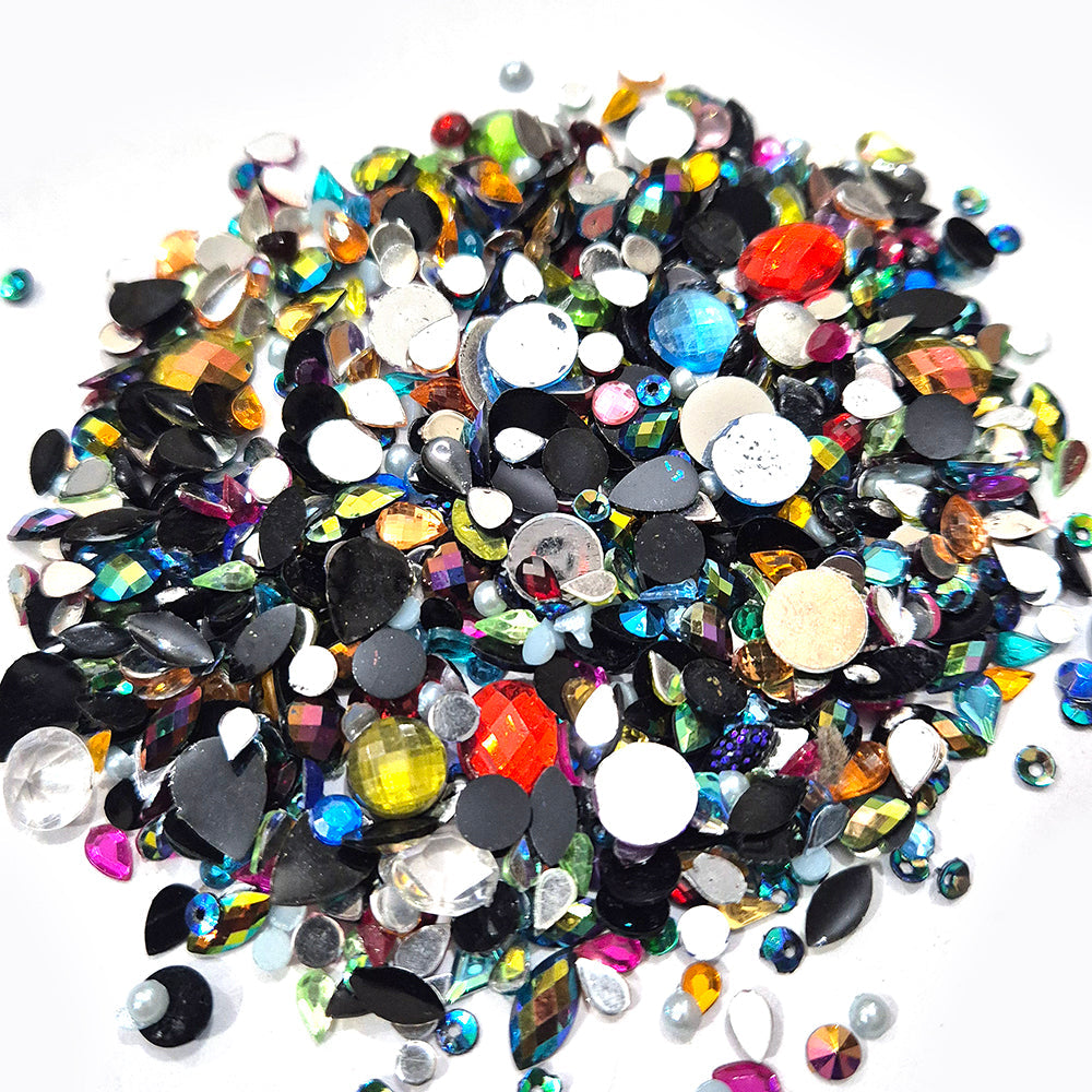 2000pcs Rhinstones mix multi color and mix shapes