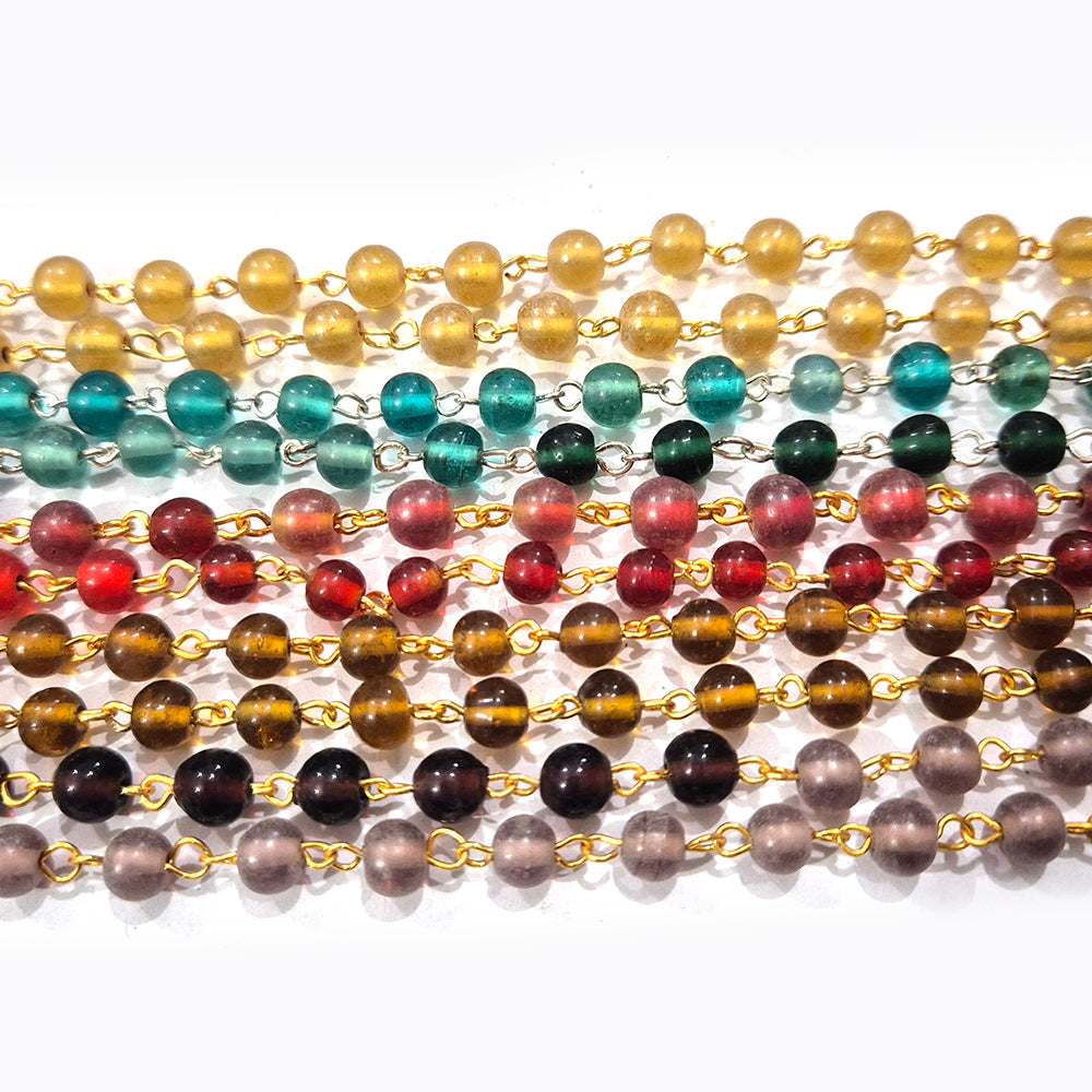 10 lines, each line approx 18 inches long, random mix color, link chain