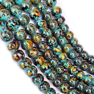PER LINE, 8MM SIZE JADE REPLICA FINE QUALITY OF GLASS BEADS FOR JEWELRY MAKING, APPROX 48~51 BEADS