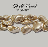 19~20 PCS/STRAND/LINE NATURAL DYED CREAM/GOLDISH CREAM DARK SHELL PEARL BEADS COLORFUL IRREGULAR BAROQUE PEARL BEADS LOOSE SPACERS FOR DIY NECKLACE BRACELET JEWELRY MAKING BEADING SUPPLIES IN SIZE ABOUT 15~22MM