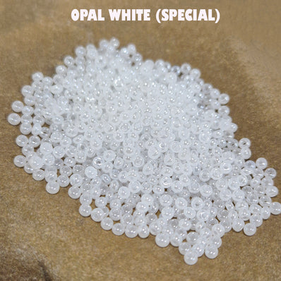 SPECIAL COLOR' OPAL WHITE' 20 GRAM BAG 11/0 SIZE ABOUT 2MM TINY CZECHOSLOVAKIA BEAD IMPORTED