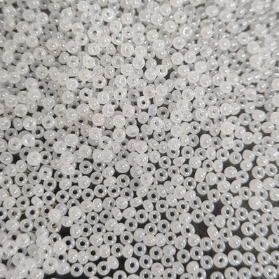 SPECIAL COLOR' OPAL WHITE' 20 GRAM BAG 11/0 SIZE ABOUT 2MM TINY CZECHOSLOVAKIA BEAD IMPORTED
