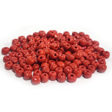 50 Grams Pkg. Glass Seed Beads, 6/0 Size About 4mm Red Opaque