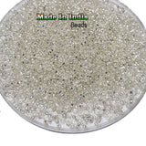 50 Grams Pkg. Glass Seed Beads, 11/0 Size About 2mm ,White Silver Line