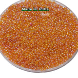 50 Grams Pkg. Glass Seed Beads, 11/0 Size About 2mm ,Orange Rainbow