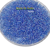 50 Grams Pkg. Glass Seed Beads, 11/0 Size About 2mm ,Sky Blue Rainbow