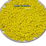 50 Grams Pkg. Glass Seed Beads, 8/0 Size About 3mm Yellow Opaque