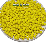 50 Grams Pkg. Glass Seed Beads, 6/0 Size About 4mm Yellow Opaque