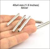 10 PCS, SLIDER CLASP FOR BEAD LOOMS, SLIDE TUBE END BAR FINDING FOR SEED BEAD & CHAINS JEWELRY MAKING AND BEADING, Slide on tube clasps, loom jewelry, jewelry making, clasps, beading supplies