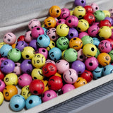 100 PIECES MIX PACK OF 6-7 MM MULTICOLOR EMOJI ACRYLIC BEADS