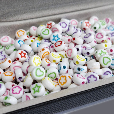 100 PIECES MIX PACK OF 5-6 MM ACRYLIC BEADS