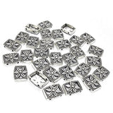 10 PIECES PACK' 12x10 MM APPROX SIZE' SILVER OXIDIZED SPACER BAR LINK CONNECTOR BEADS
