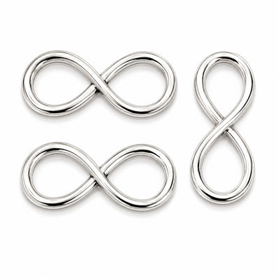 10pcs Silver Infinity Connector Charms, Infinity Symbol Link Connectors, Metal Figure 8 Charms for Bracelet Necklace Jewelry Making DIY Craft Findings