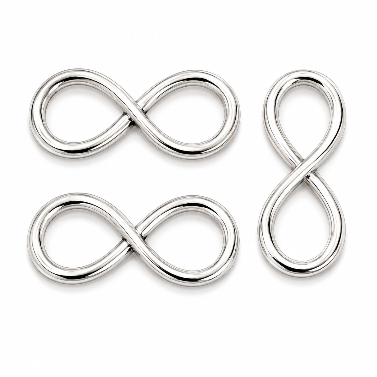 10pcs Silver Infinity Connector Charms, Infinity Symbol Link Connectors, Metal Figure 8 Charms for Bracelet Necklace Jewelry Making DIY Craft Findings