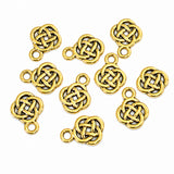 20pcs Gold Celtic Knot Charms, Endless Knot Pendant Charms, Round Celtic Love Knot Charms for Bracelet Necklace Earrings DIY Jewelry Making Findings