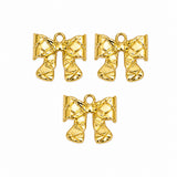 10pcs Gold Bow Charms, Ribbon Bow Pendant Charms, Cute Bowknot Metal Charms for Bracelet Necklace Earrings DIY Jewelry Making Findings