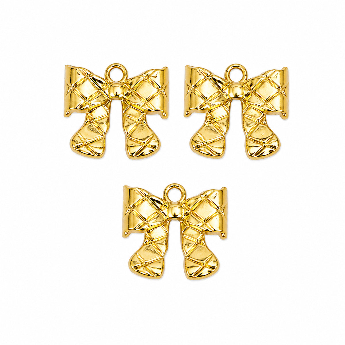 10pcs Gold Bow Charms, Ribbon Bow Pendant Charms, Cute Bowknot Metal Charms for Bracelet Necklace Earrings DIY Jewelry Making Findings