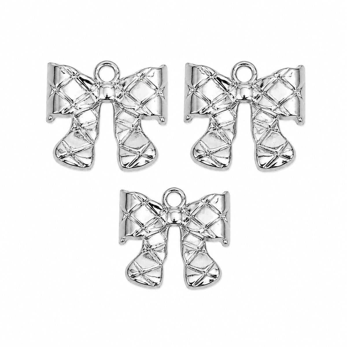 10pcs Silver Bow Charms, Ribbon Bow Pendant Charms, Cute Bowknot Metal Charms for Bracelet Necklace Earrings DIY Jewelry Making Findings