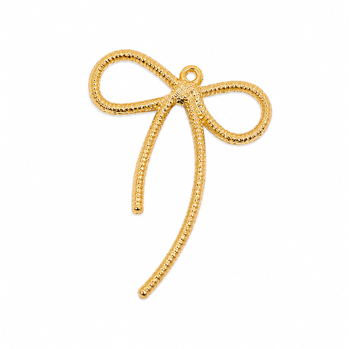 5pcs Large Gold Bow Charms, Big Ribbon Bow Pendant Charms, Textured Bowknot Charms for Necklace Earrings Bracelet DIY Jewelry Making Findings
