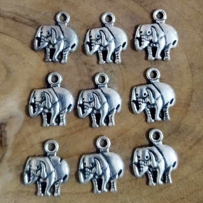 20 Pcs Pack, Approx Size 13x16mm Small Metal Charms Pendant Oxidized Finish  Jewellery Making Raw Materials