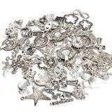 ASSORTED MIX PACK OF GERMAN SILVER CHARMS