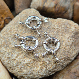 1 PIECE PACK' ANTI TARNISH NICKEL/RHODIUM POLISHED SPRING BOLT CLASPS