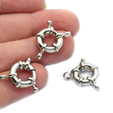 1 PIECE PACK' ANTI TARNISH NICKEL/RHODIUM POLISHED SPRING BOLT CLASPS
