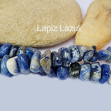 Lapiz Lazuli Natural Gemstone Semi Precious Beads Size approx 14~16 mm Tumble Shape  Approximately 72 Beads in String