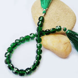 Natural Green Zirconia Faceted Israel Cut Fine quality Semi Precious Beads Approx 8x8mm, Approximately 27 Beads in String