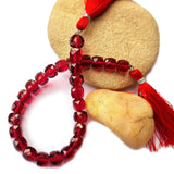 Natural Red Zirconia Faceted Israel Cut Fine quality Semi Precious Beads Approx 8x8mm, Approximately 27 Beads in String