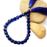 Natural Blue Zirconia Faceted Israel Cut Fine quality Semi Precious Beads Approx 8x8mm, Approximately 27 Beads in String