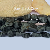 Raw Black Onex Natural Gemstone Semi Precious Beads Approx 12~14mm  Approximately 33 Beads in String