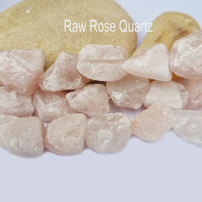 Raw Rose Quartz Natural Gemstone Semi Precious Beads Approx 17~20mm  Approximately 25 Beads in String