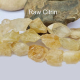 Raw Citrin Natural Gemstone Semi Precious Beads Approx 17~20mm  Approximately 22 Beads in String