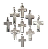 Life time Guaranteed Stainless Steel  Locket Pendants, High Quality, Sold Per 3 Pcs Random Mix Pack, Cross pendants,