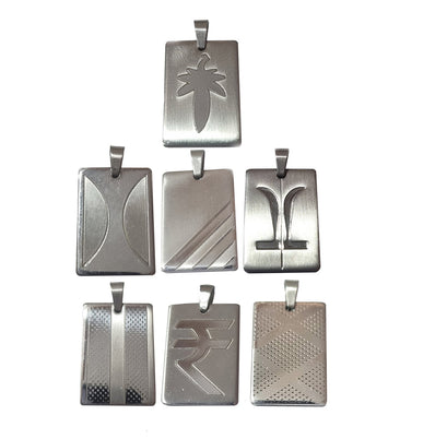 Life time Guaranteed Stainless Steel  Locket Pendants, High Quality, Sold Per 3 Pcs Random Mix Pack, Square pendants,