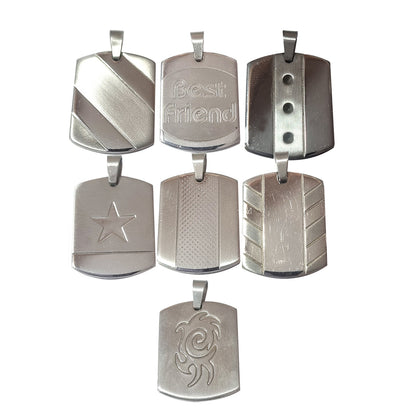 Life time Guaranteed Stainless Steel  Locket Pendants, High Quality, Sold Per 3 Pcs Random Mix Pack, Square pendants,