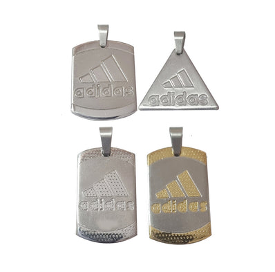 Life time Guaranteed Stainless Steel  Locket Pendants, High Quality, Sold Per 3 Pcs Random Mix Pack, Adidas
