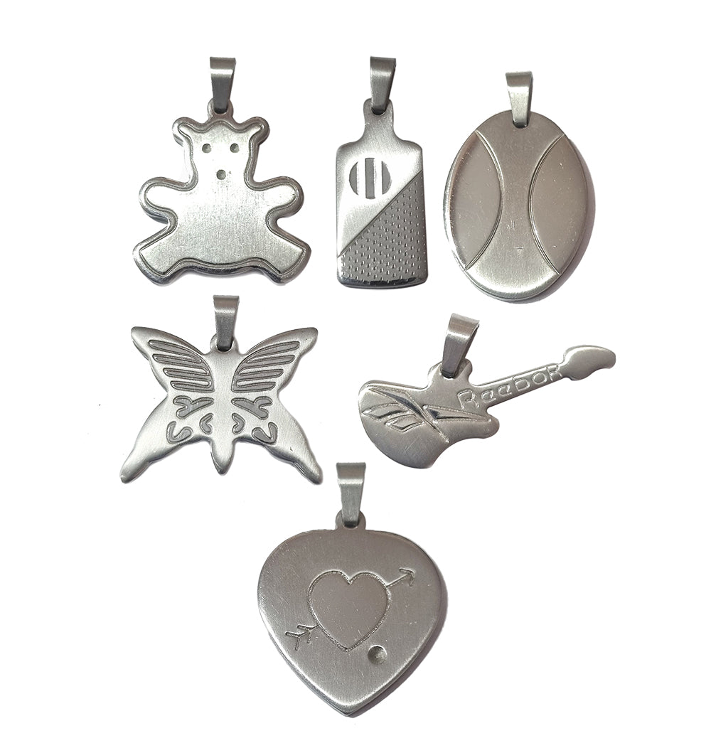 Life time Guaranteed Stainless Steel  Locket Pendants, High Quality, Sold Per 3 Pcs Random Mix Pack, Funky pendants