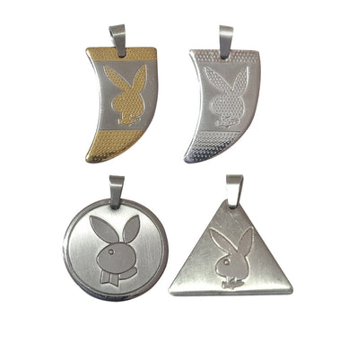 Life time Guaranteed Stainless Steel  Locket Pendants, High Quality, Sold Per 3 Pcs Random Mix Pack, Play Boy pendants
