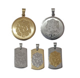 Life time Guaranteed Stainless Steel  Locket Pendants, High Quality, Sold Per 3 Pcs Random Mix Pack, Ganesha pendants