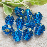 2 Pcs Handmade Raspberry beads for jewelry making in size about 18x20mm