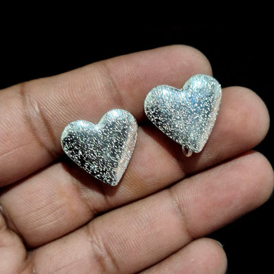2 PAIRS PACK' 16 MM APPROX Tops Minimalist Simple Silver Ear Studs