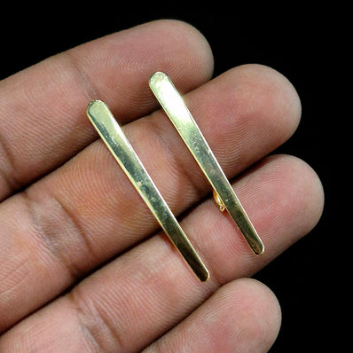 2 PAIRS PACK, 36 MM APPROX 14k Solid Gold Plated Dainty Stud Earrings