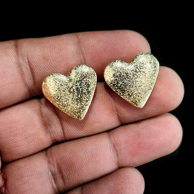 2 PAIRS PACK, 16 MM APPROX 14k Solid Gold Plated Dainty Stud Earrings