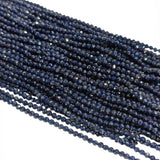 AAA Quality Natural Blue Sunstone Faceted Roundel Beads 2-2.5mm | 185-186 Beads Per String | Genuine Gemstone