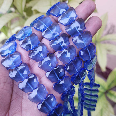 SUPER QUALITY' BUTTERFLY SHAPED' 14x20 MM FIRE POLISHED GLASS BEADS' APPROX 24-25 BEADS SOLD BY PER LINE PACK