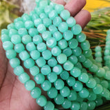 SUPER QUALITY' ' 10 MM MONALISA GLASS BEADS' APPROX 32-33 BEADS SOLD BY PER LINE PACK
