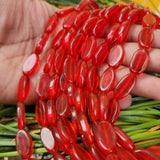 SUPER QUALITY' ' 10x20 MM 'GLASS BEADS' APPROX 18-19 BEADS SOLD BY PER LINE PACK