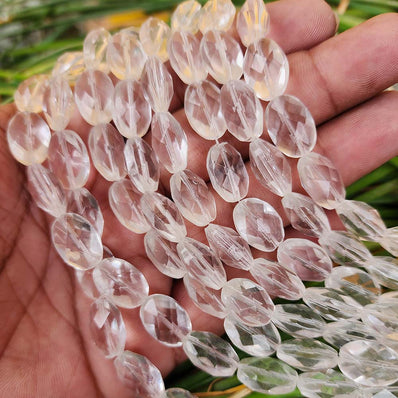 SUPER QUALITY' 15x10 MM GLASS BEADS' APPROX 19-20 BEADS SOLD BY PER LINE PACK